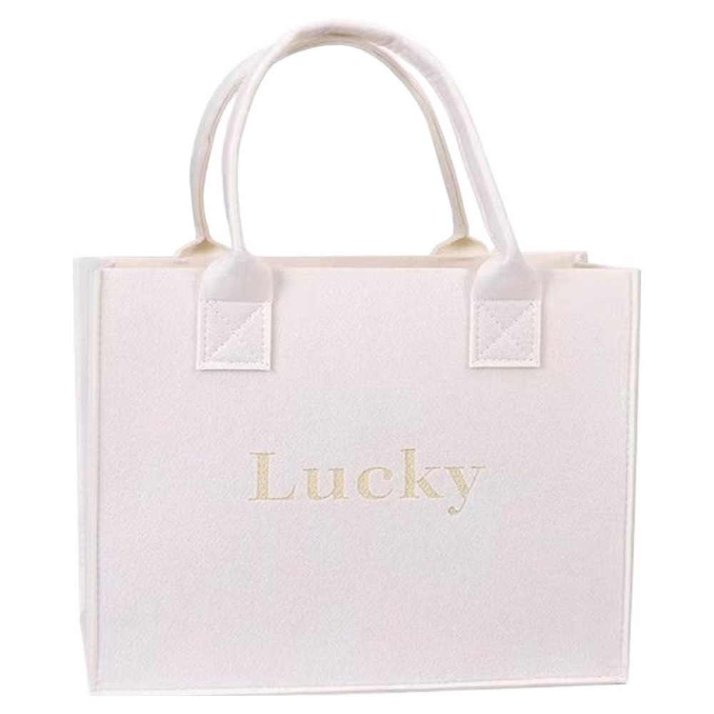 문구담 데일리 답례품 선물 포장 가벼운 부직포 펠트백, 04 화이트, 1개 8,500원