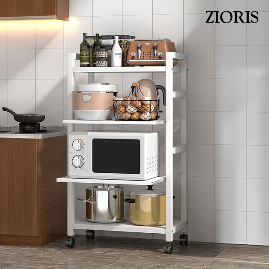 지오리스 수납완성 이동식 다용도 전자레인지 및 밥통 주방 수납장 43,900원