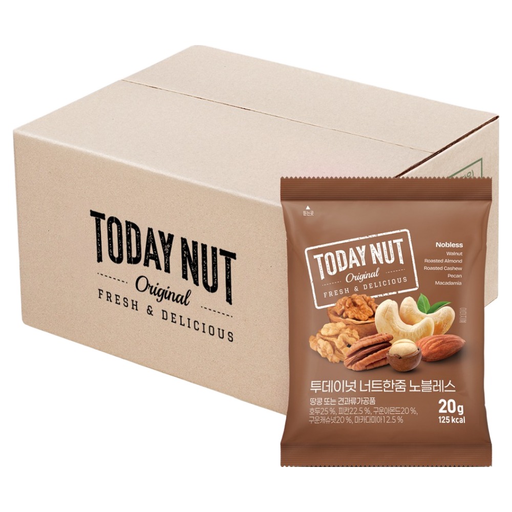 투데이넛 너트한줌 노블레스 믹스넛, 20g, 50개 37,900원
