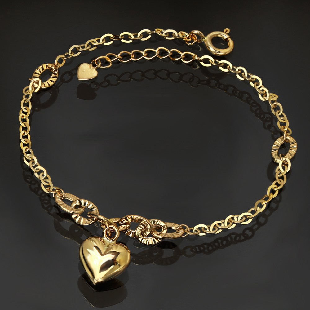 주리에떼 14K 18K 여성 데일리 레이어드 오드리 볼드 하트통통 체인 팔찌 558,800원