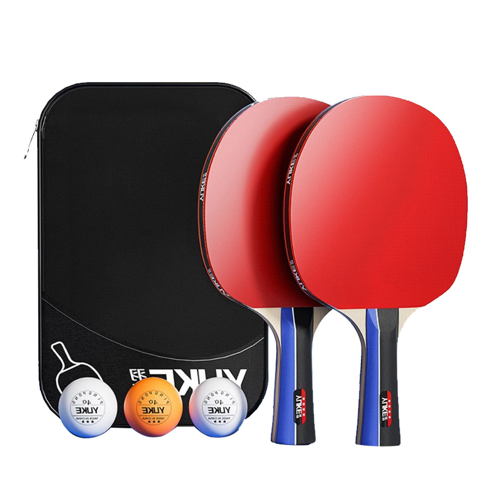 쉐이크핸드 탁구라켓 탁구채 세트 라켓 2P+탁구공 3p+파우치 세트 21,780원