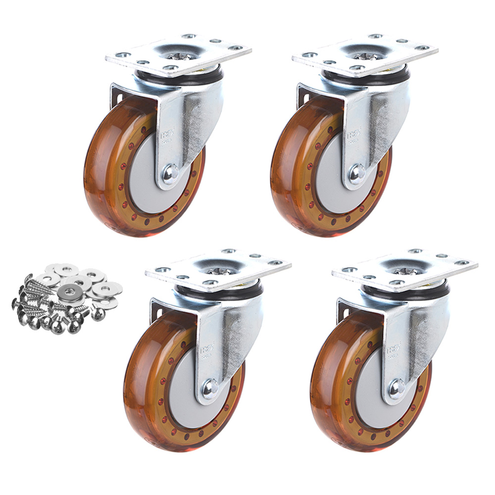 티렉스캐스터 100mm 회전 스마트 캐스터 바퀴 P504S-7 BROWN 4p + 와샤 + 십자볼트, 1세트, 현재가 25,300원