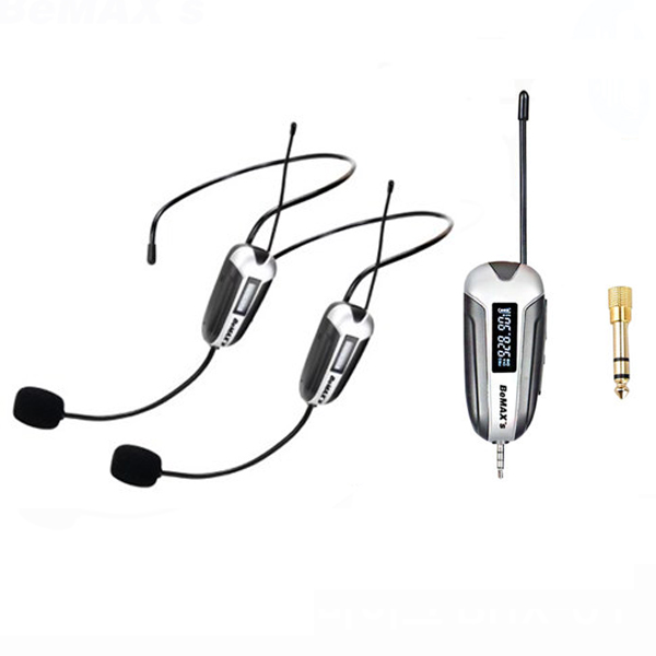 BEMAX BHX-02 2채널 무선 헤드셋 마이크 송수신기 세트 전문가용 (PC 노트북 스마트폰 앰프 카메라 음향장비 사용가능) 187,000원