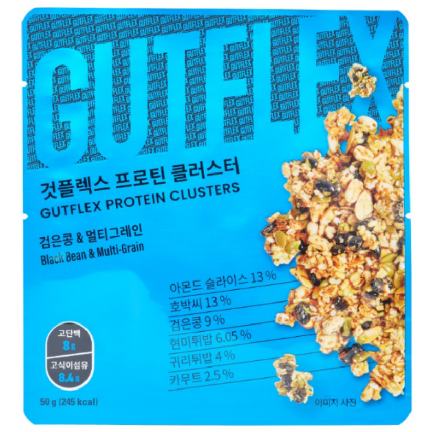 GUTFLEX 것플렉스 프로틴 클러스터 검은콩&멀티그레인 그래놀라, 10개, 50g 39,520원