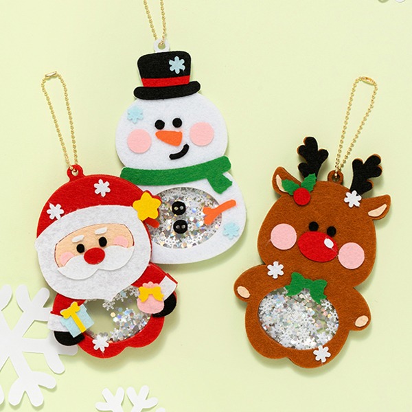 (민화) 펠트 크리스마스 쉐이커 만들기 1인용 (옵션), 산타, 1개 2,900원