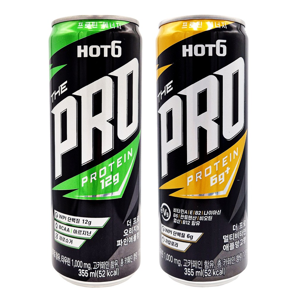 핫식스 더프로 355ml 오리지널 파인애플향 + 멀티비타민 애플망고향 각 6개씩 총 12개 18,480원