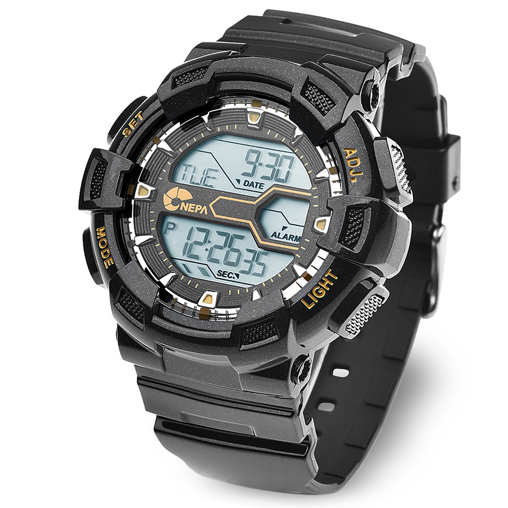 네파 월드타임 흑금 유광 스포츠 아웃도어 전자 방수 남자 시계 58,020원