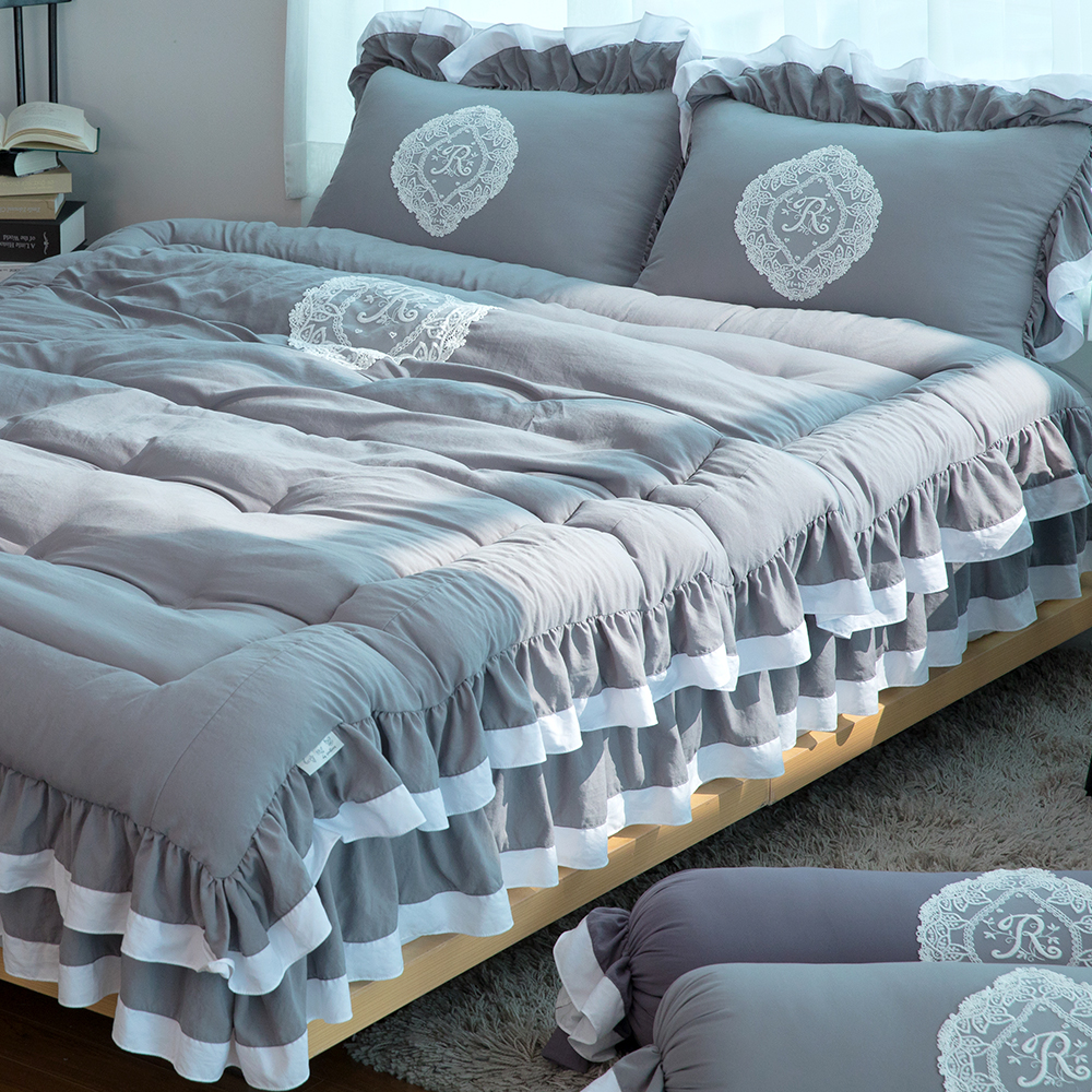 류금숙 프렌치감성 프릴레이스 차렵이불 숏 매트커버세트 185,900원