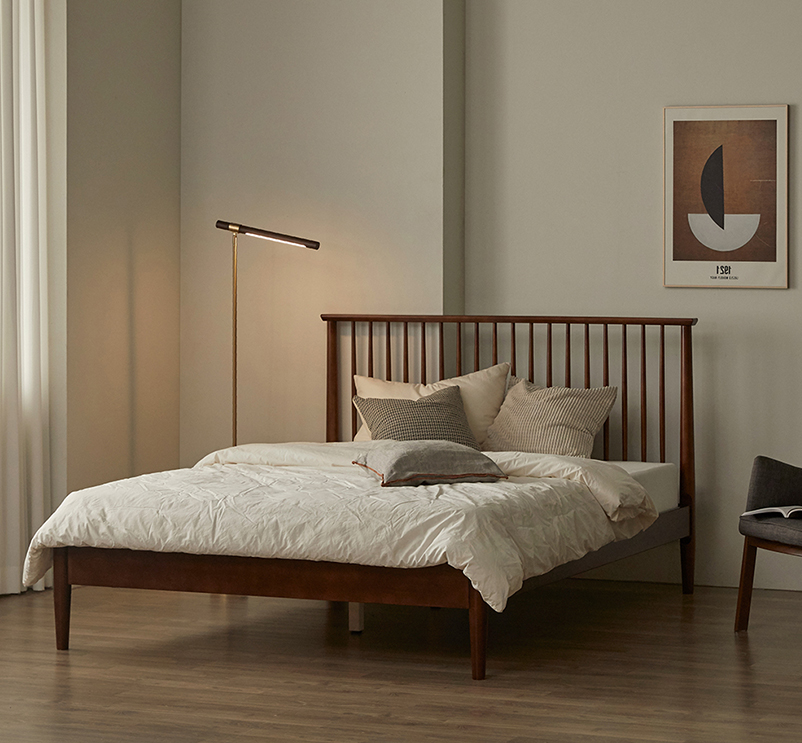 퍼니코 휴이 고무나무 원목침대 프레임 단품 방문설치 252,550원