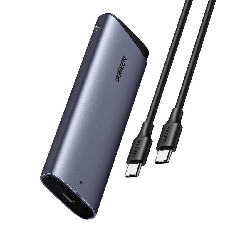 UGREEN 유그린 10Gbps M.2 NVMe SSD 외장 하드 케이스 USB 3.2 Gen 2 NVME M키/(B+M)키 SSD 외장하드 케이스, 1개, CM767 23,800원