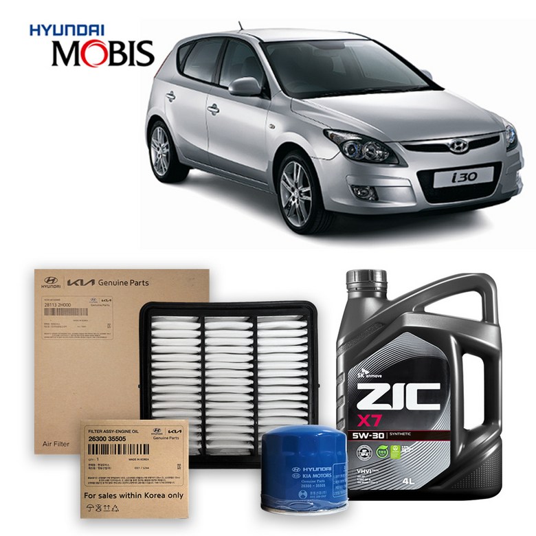 i30 FD 가솔린(휘발유) 1.6 (07-11년식) 순정필터+지크합성유 4L, 1개, 4L 57,160원