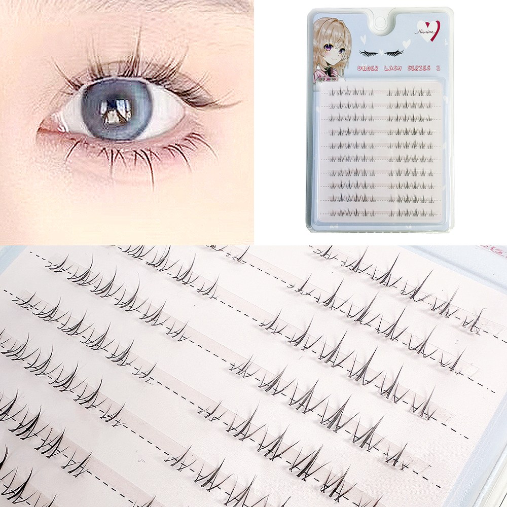 10줄 대용량 120모 W형 언더 아래속눈썹 인조 부분 가닥 미브린 언더래쉬 시리즈2 단품, 1개, C컬-5~7mm길이혼합 10,510원