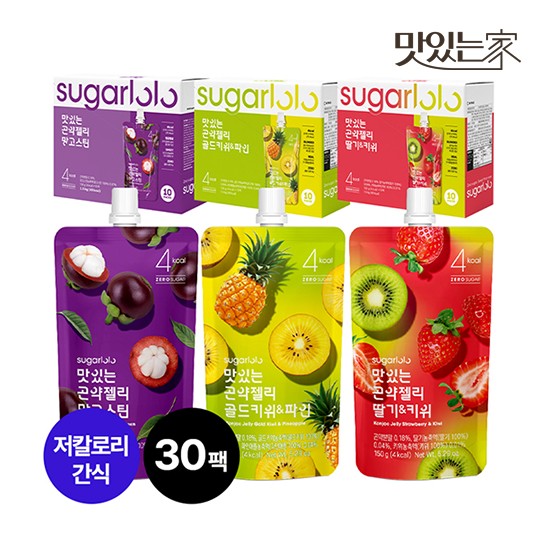 슈가로로 4kcal 곤약젤리 망고스틴10팩+골드키위파인10팩+딸기키위10팩 43,200원