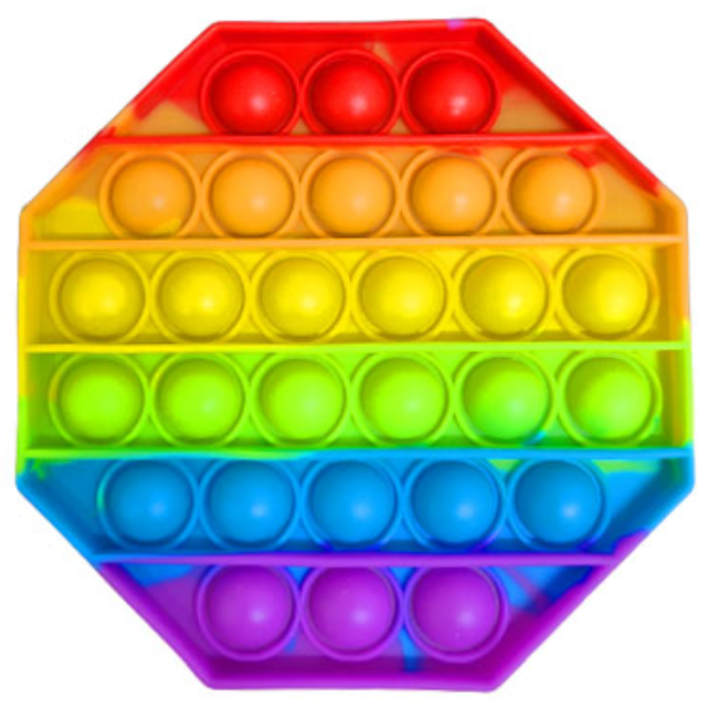 KC인증 팝잇업 레인보우 뽁뽁이 무지개꾹꾹이 푸쉬팝 스트레스 해소 장난감, 1개, 현재가 8,100원