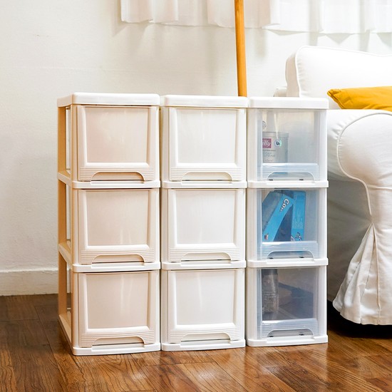 모던 슬림 틈새 서랍장 3단 220 플라스틱 수납장 바퀴별매 23,670원