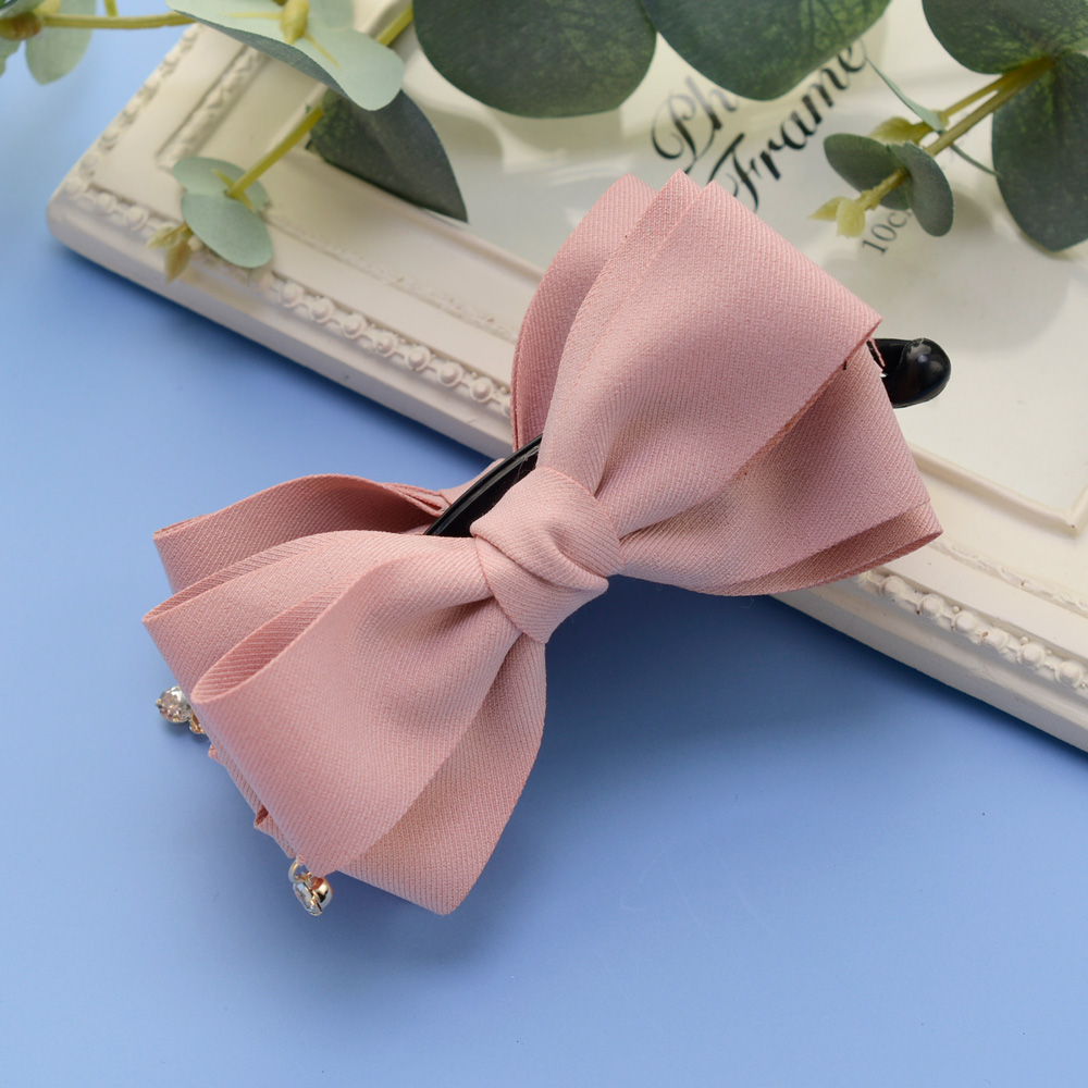 핸날 무지 큐빅 리본 바나나 머리핀 9,900원