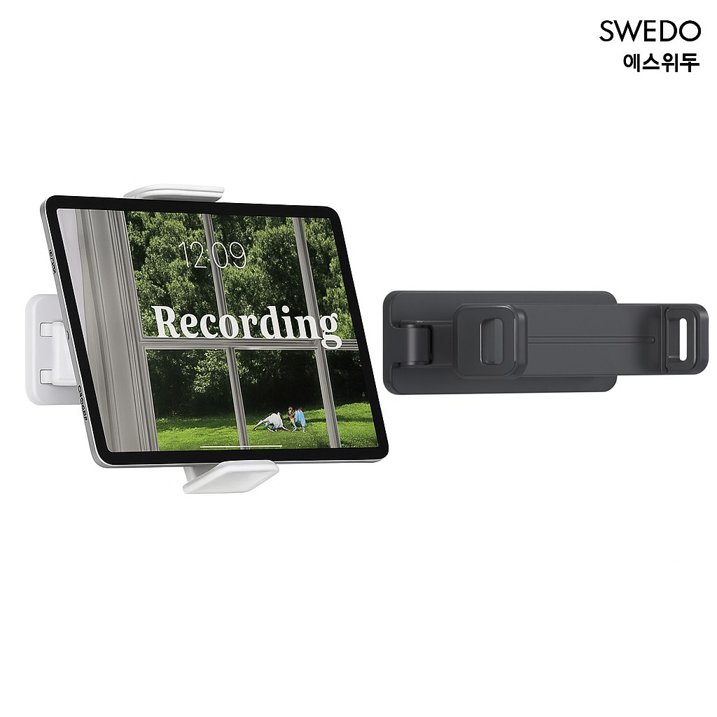 에스위두 벽걸이 부착식 태블릿 핸드폰 강력접착 거치대, 1개, 기본형 블랙 18,980원