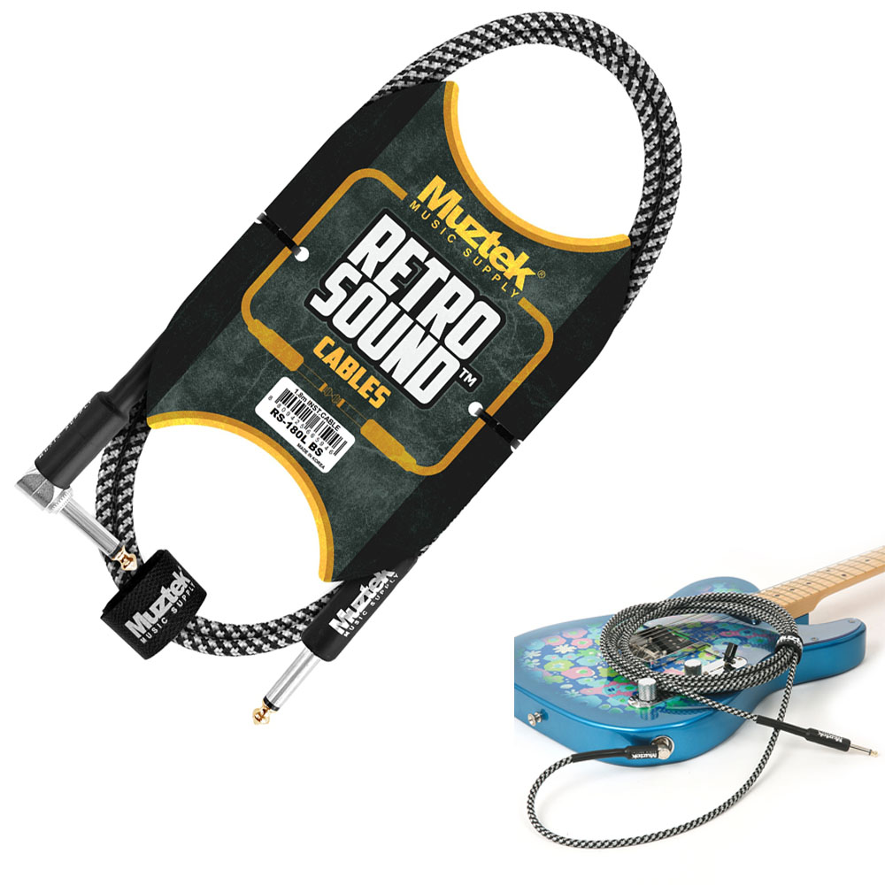 Muztek Retro Sound 기타 베이스 케이블 1.8m SL RS-180L BS 14,000원