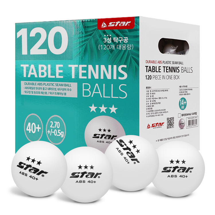 스타스포츠 3성 타구공 ABS 40+ 연습용 플라스틱 탁구공 GB220 19,850원