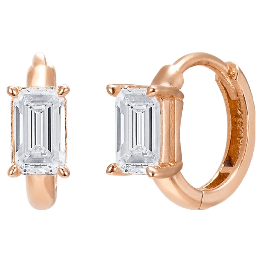 새미쥬얼리 여성용 14K 에메랄드컷 모이사나이트 원터치 귀걸이 369,600원