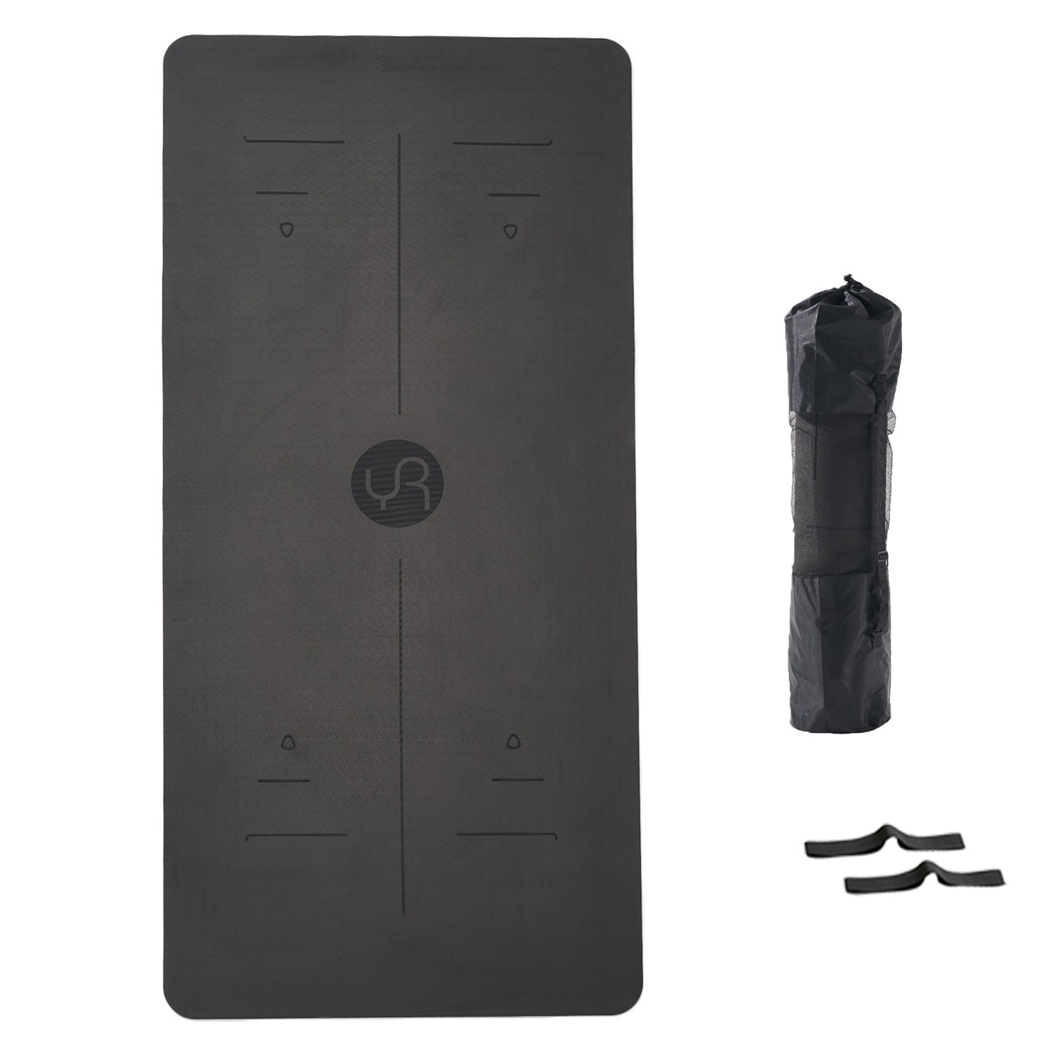 유렌 센터라인 요가매트 미끄럼방지 TPE 90cm 와이드 필라테스 운동매트, 1개, 블랙 59,300원