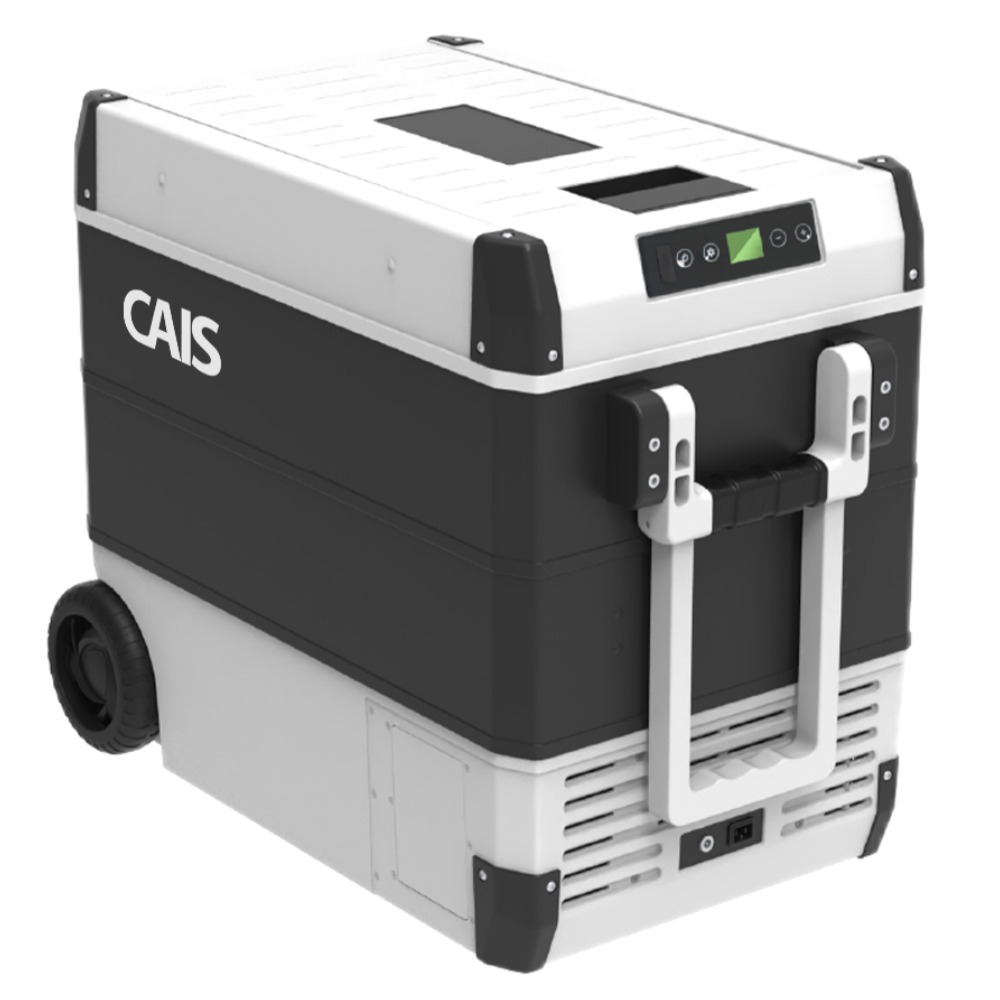 [사은품] 카이스 차량용 냉장고 냉동고 차박 캠핑 낚시 냉장냉동고 대용량 75L 55L 35L 듀얼 투도어 블루투스 DC AC 12V 24V 220V 배터리옵션 당일출고, 라이트그레이+블랙, CFCS-55W, 55리터 휠 650,000원