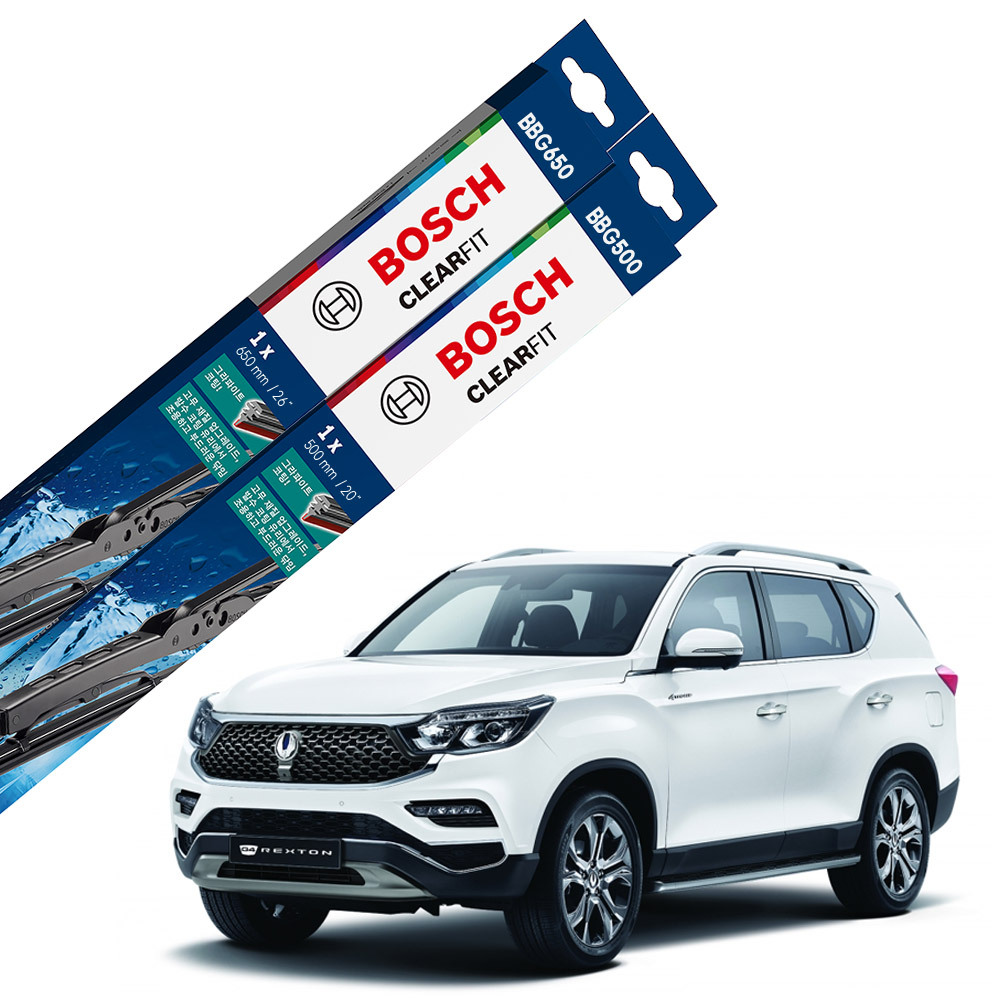 G4 렉스턴 (2017.04~2020.11) 보쉬 와이퍼 클리어핏 세트 650mm+500mm(2P) 11,500원