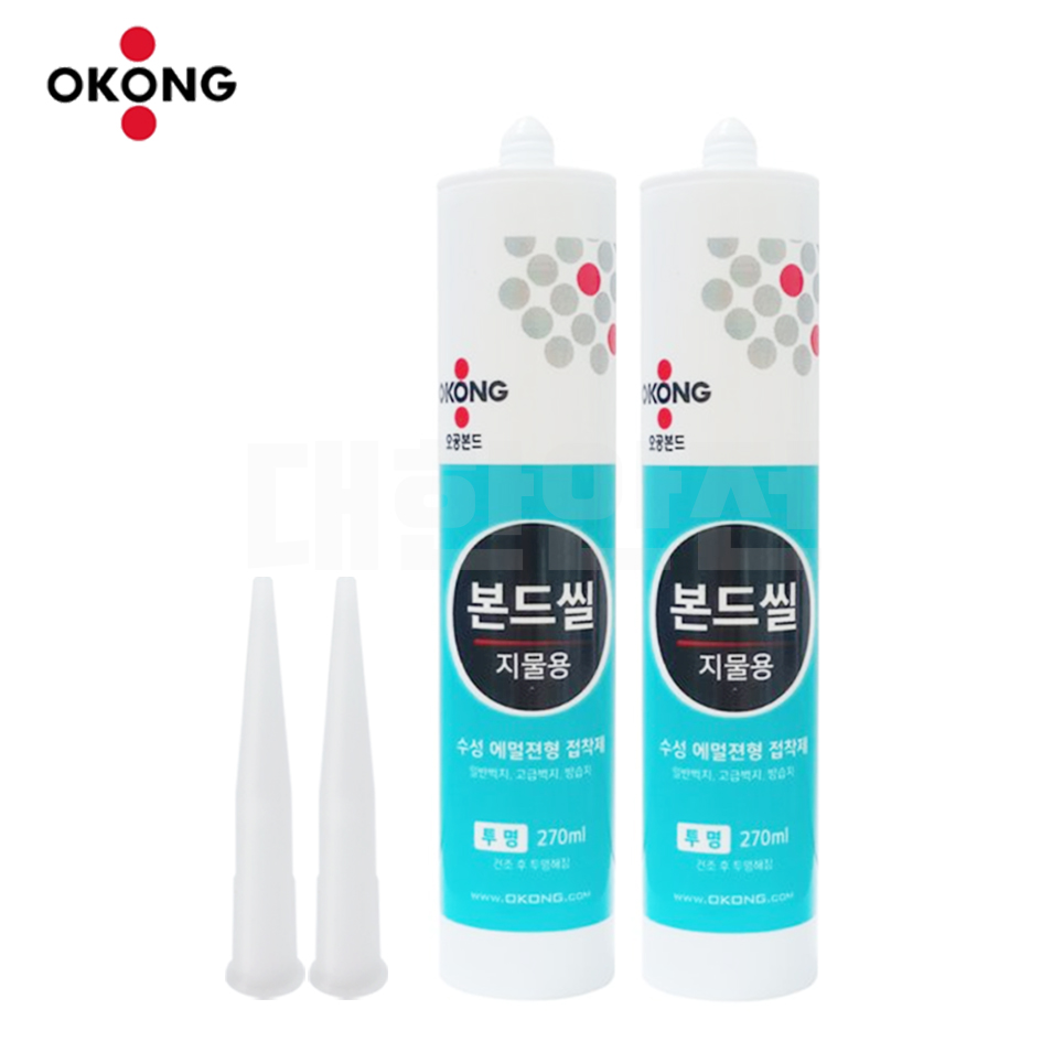 오공 본드씰 +노즐 도배 실리콘 지물용 수성 투명 270ml 5,000원