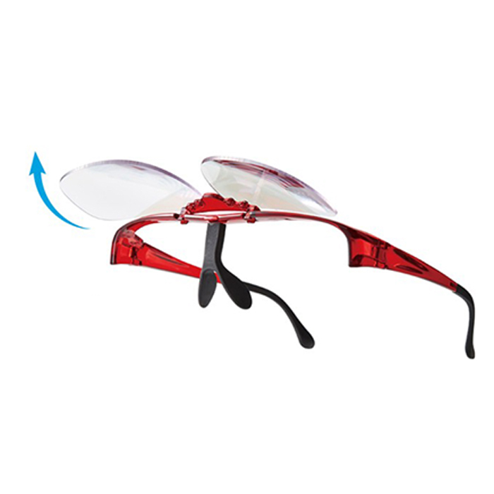 일본아이디어쇼 안경위에착용하는확대경, 와인레드, 1개 20,940원