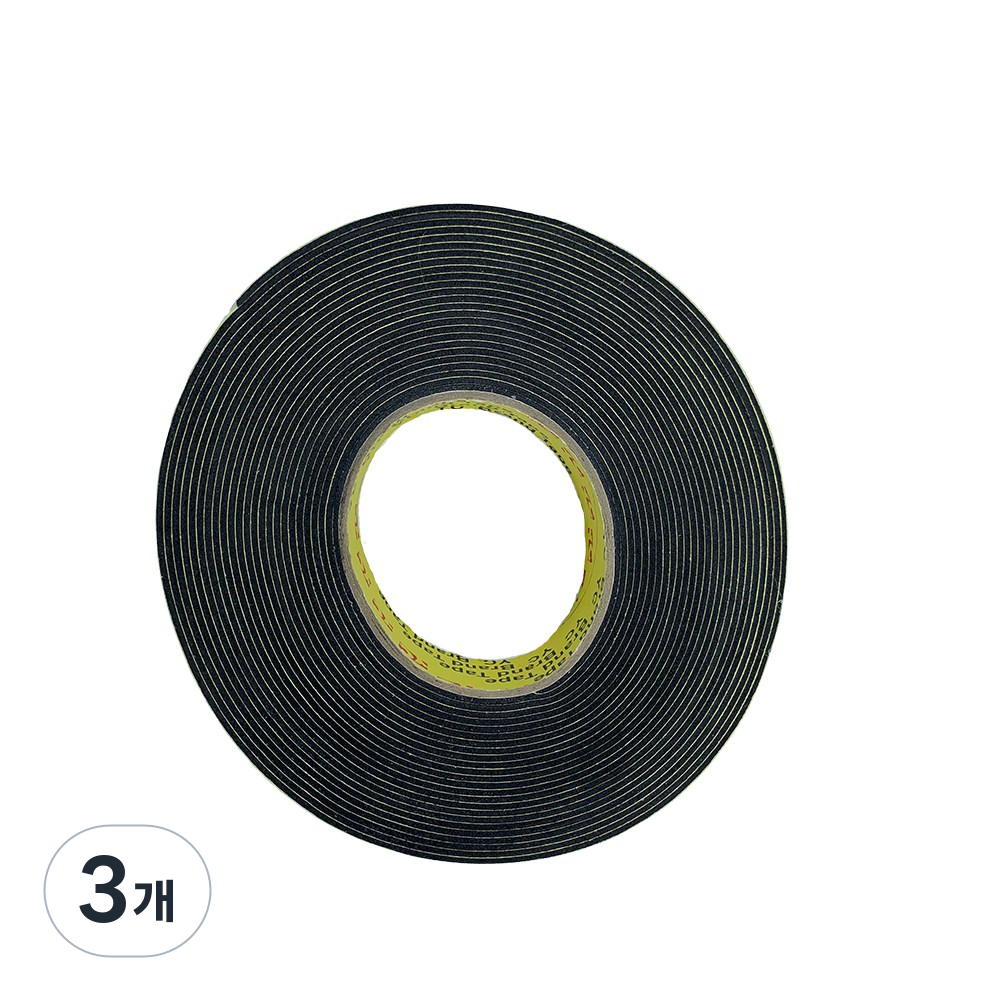 EVA 단면 흑색 스펀지테이프 폭60mmx두께2mm길이5M, 3개 29,200원