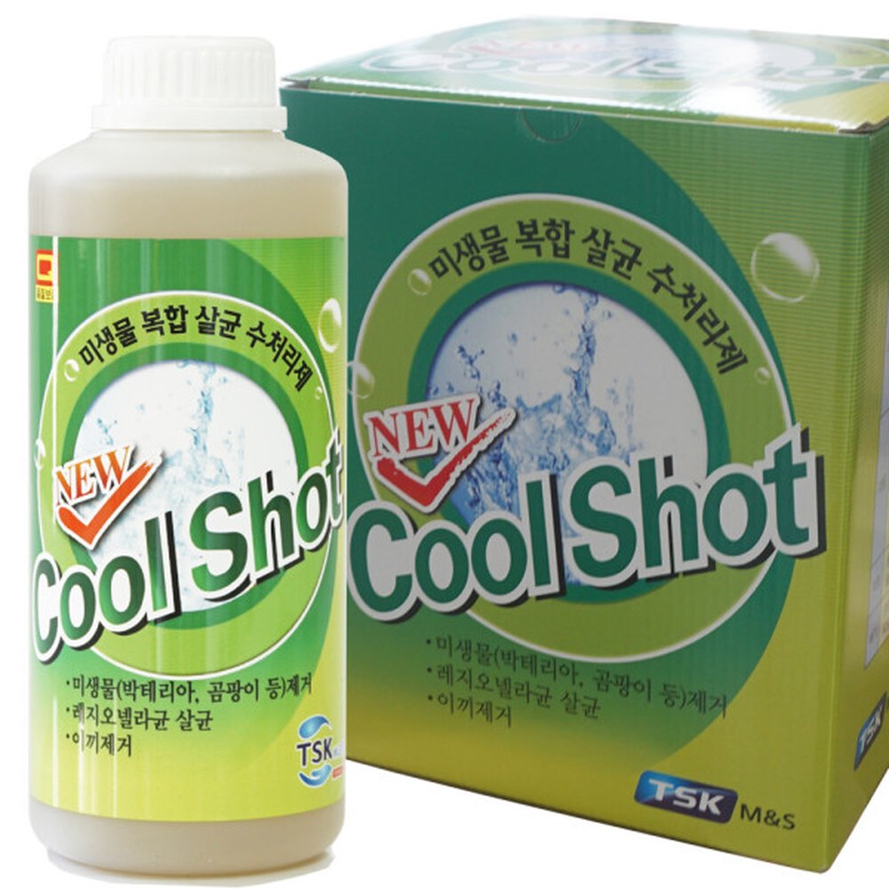 냉각탑약품 뉴쿨샷 1키로 4개입 레지오넬라균 살균소독 쿨링타워 스케일억제 미생물 이끼 곰팡이제거 냉각 155,000원