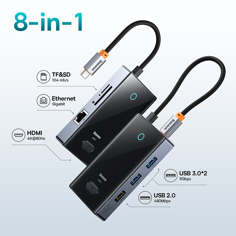 베이스어스 8in1 C타입 멀티허브 USB3.0 HDMI 멀티포트 노트북 아이패드 74,900원