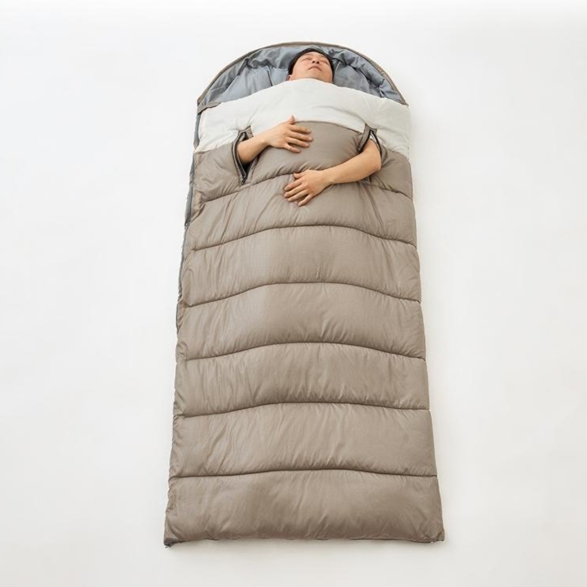 글루킨드 사계절용 대형 침낭 핸즈프리 220cmX100cm, 1개, 베이지1.5kg 35,890원