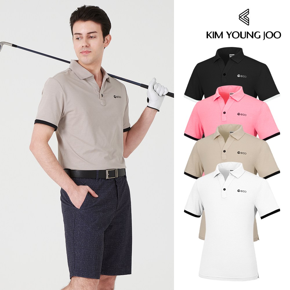 에코스포츠 남성 골프웨어 리파인 카라 반팔 티셔츠 남자 등산 스포츠 기능성 반팔티 15,000원