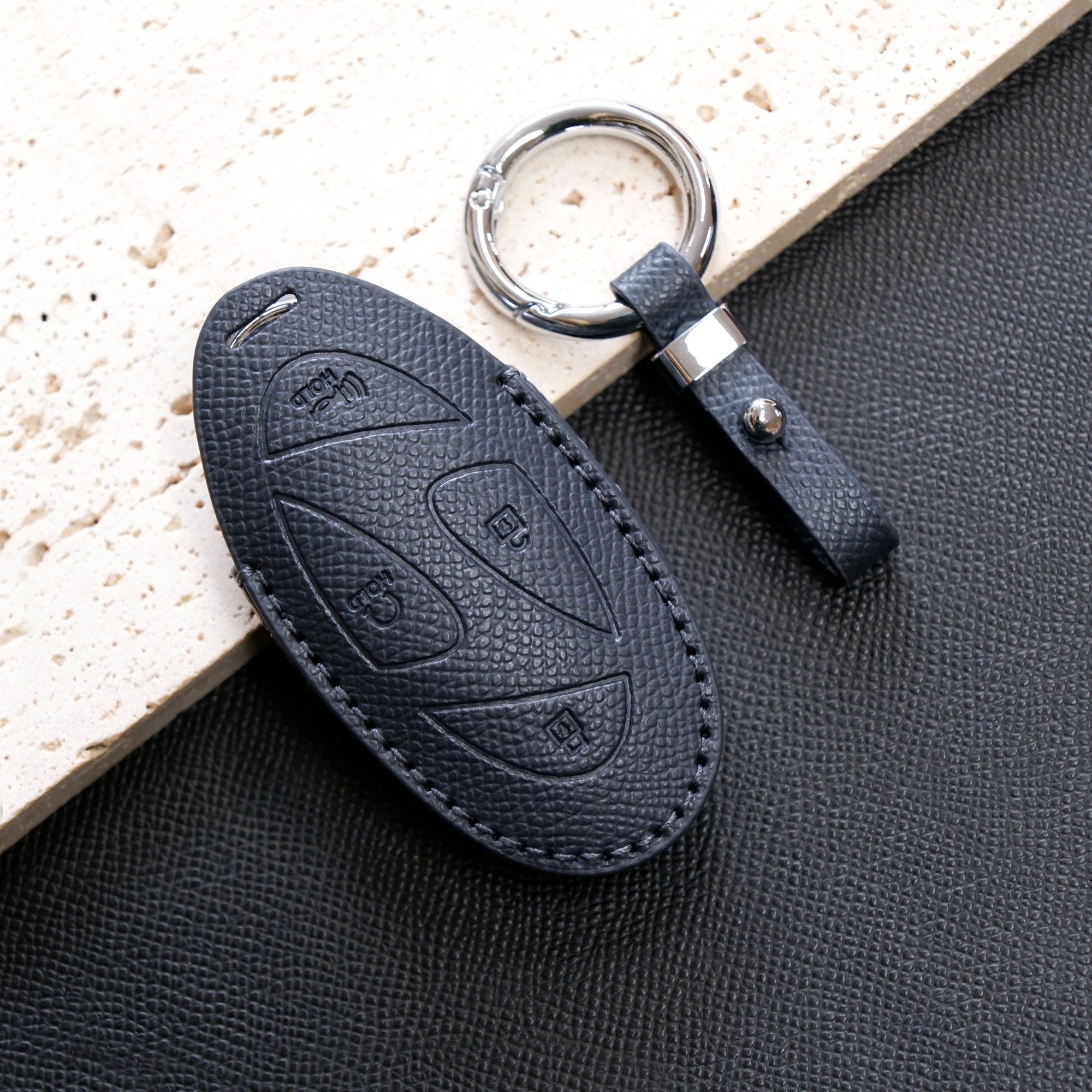 트니르 현대 호환 신형 5버튼 7버튼 디올 뉴 싼타페MX5 그랜저GN7 더뉴아반떼 쏘나타디엣지 더뉴투싼 코나 아이오닉 조약돌 차 키케이스 소가죽 + 키링 차량용품 키홀더 19,990원