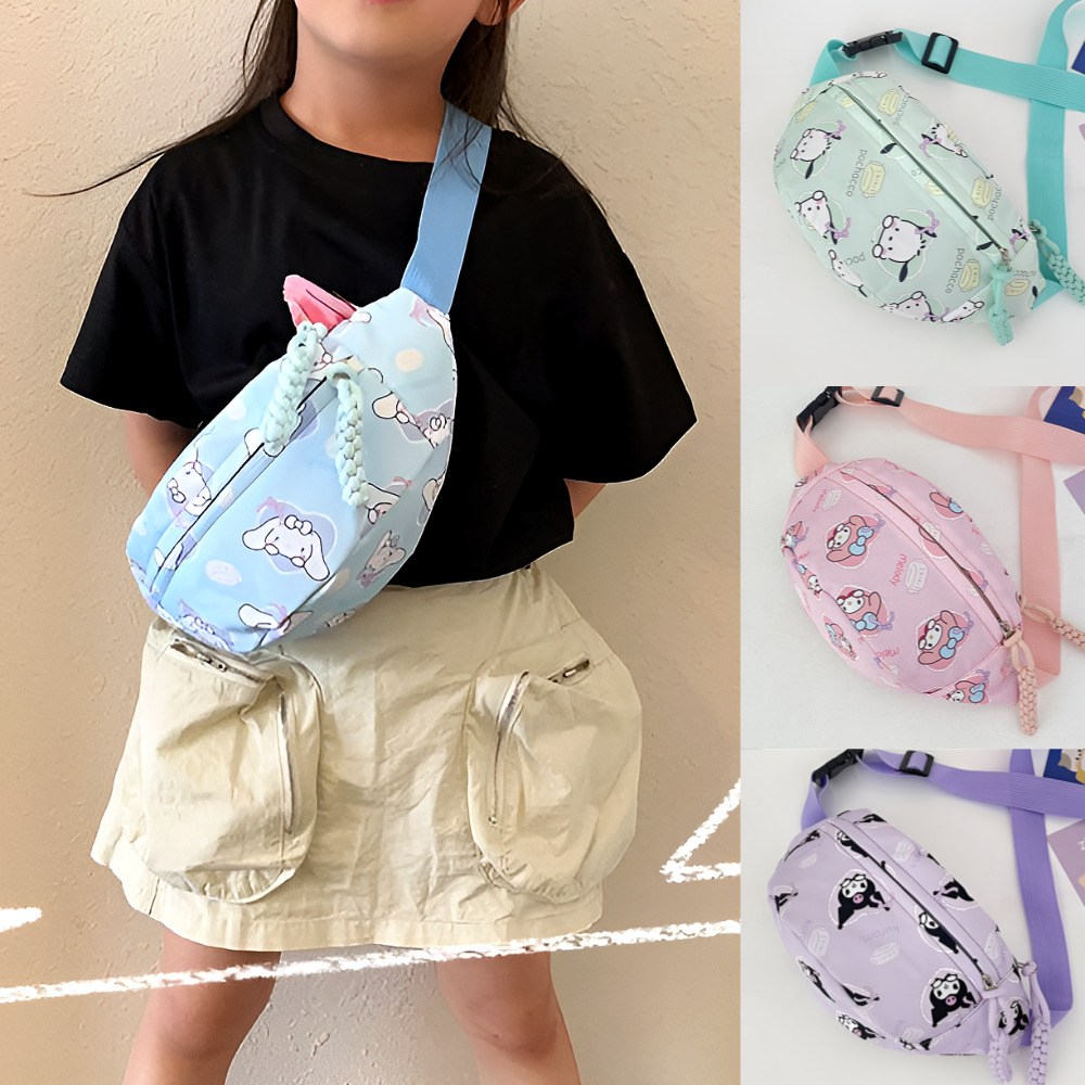 산리오 크로스백 시나모롤 힙색 쿠로미 슬링백 마이멜로디 폼폼푸린 12,400원