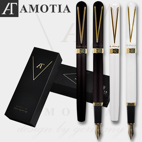 아모티아 발루아 매트 모노블랙&모노화이트 만년필 EF촉 무료 이니셜 각인 무료 전용케이스 및 쇼핑백 가죽파우치 카트리지 증정 당일발송, 모노블랙, EF 50,000원