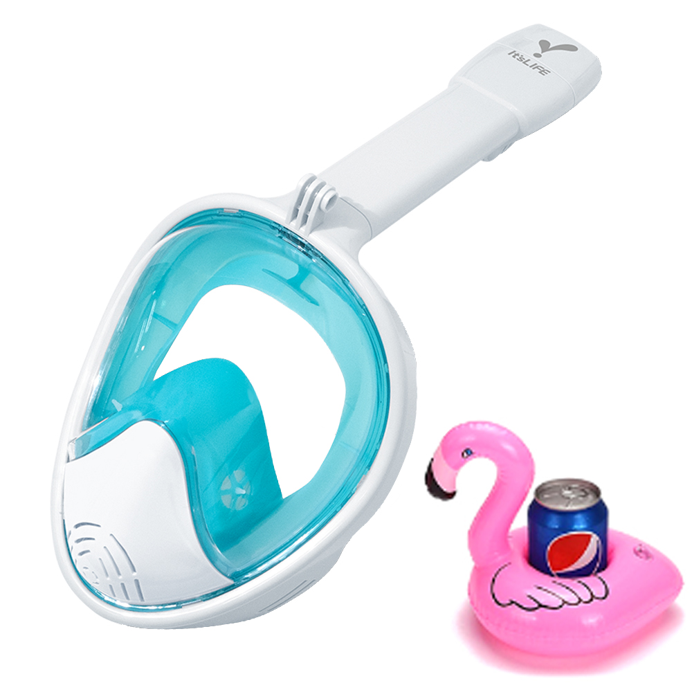 이츠라이프 풀페이스 파노라마 스노클링 마스크 3세대 + 장비 + 컵홀더 세트 20,670원