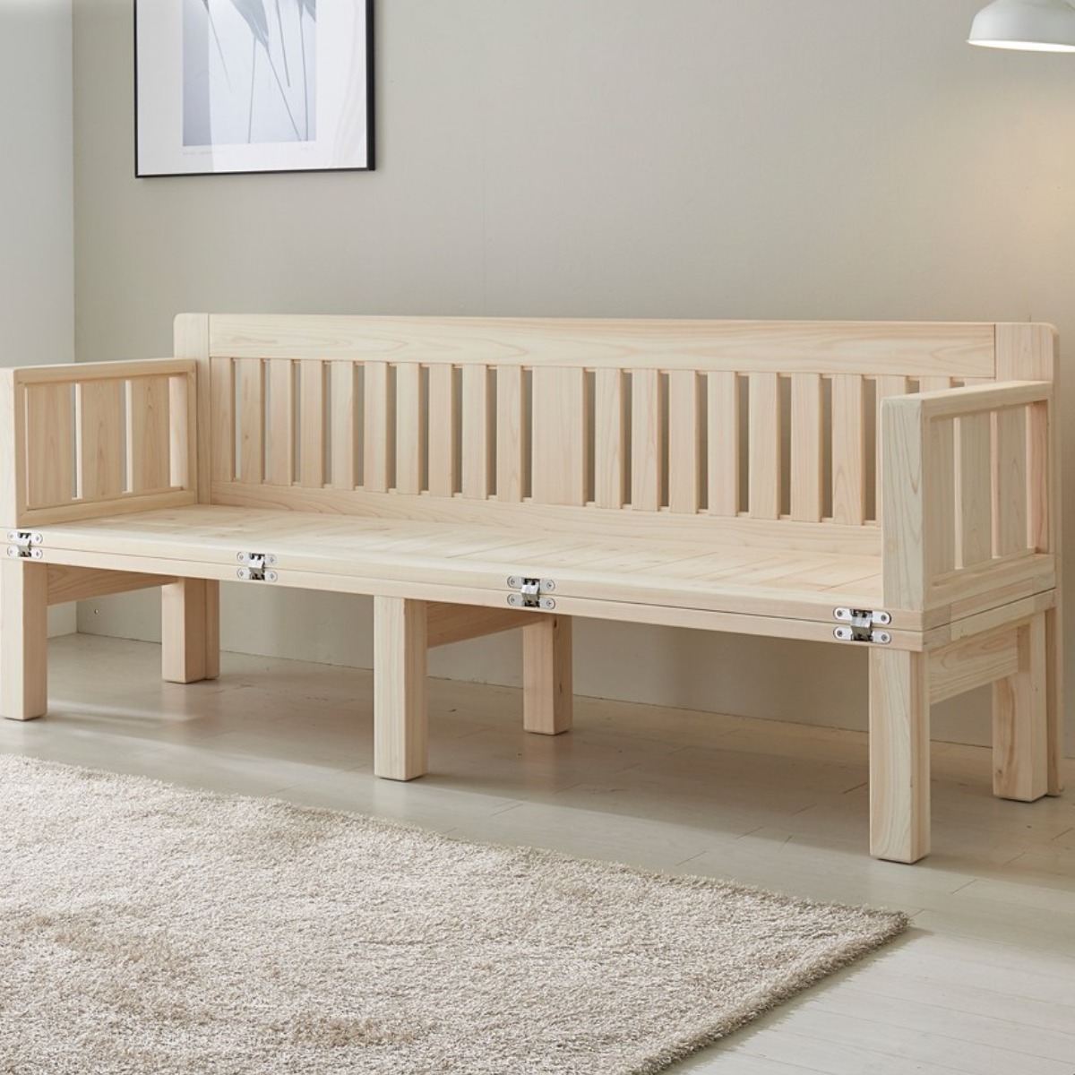 편백나무 통원목 접이식 소파 P-SO-018 1,936,000원