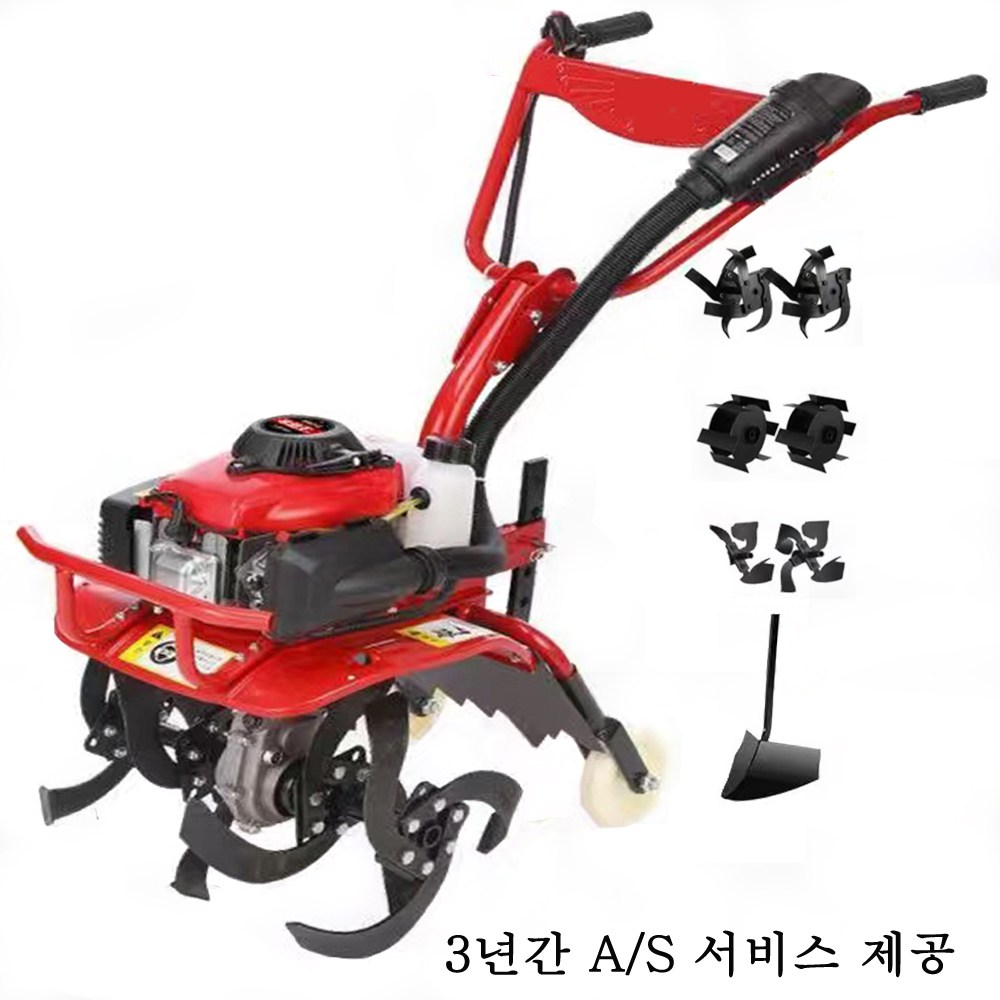 WORKKING미니 관리기 농업용 소형 텃밭 트랙터 승용 4행정 11마력경운기+송토바퀴+제초바퀴+도랑바퀴+쟁기, 1개 529,800원