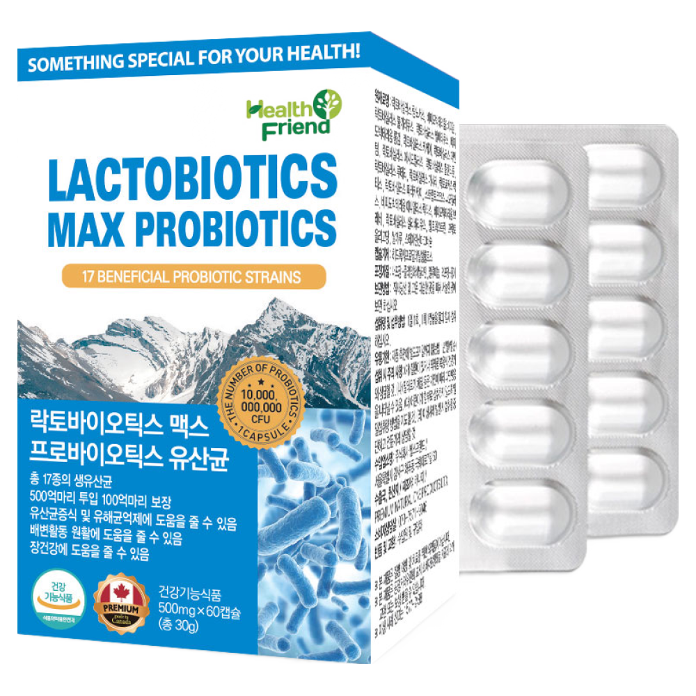 헬스프랜드 캐나다 프로바이오틱스 생유산균 500억투입 100억보장 2개월분 유산균, 60정, 1개 16,300원