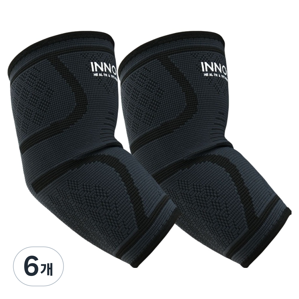 이노이 헬스 테니스 골프 팔목 팔꿈치 보호대 2p, 6개, 블랙 42,900원