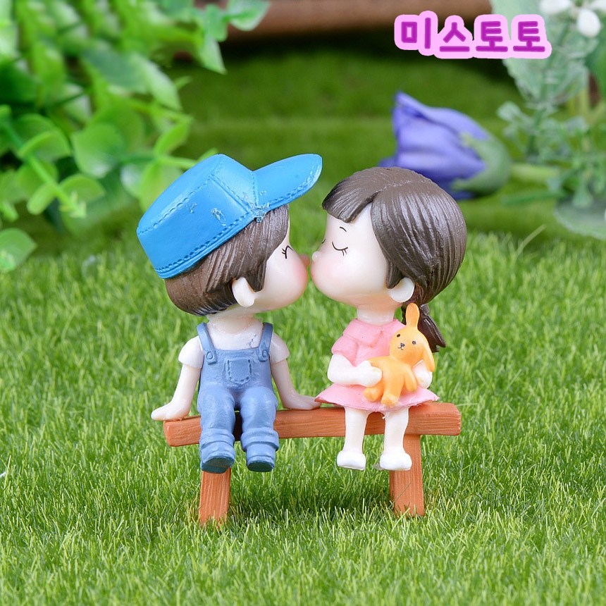 미스토토 테라리움 재료 벤치 커플 2종, P027_벤치커플-블루3P 2,300원