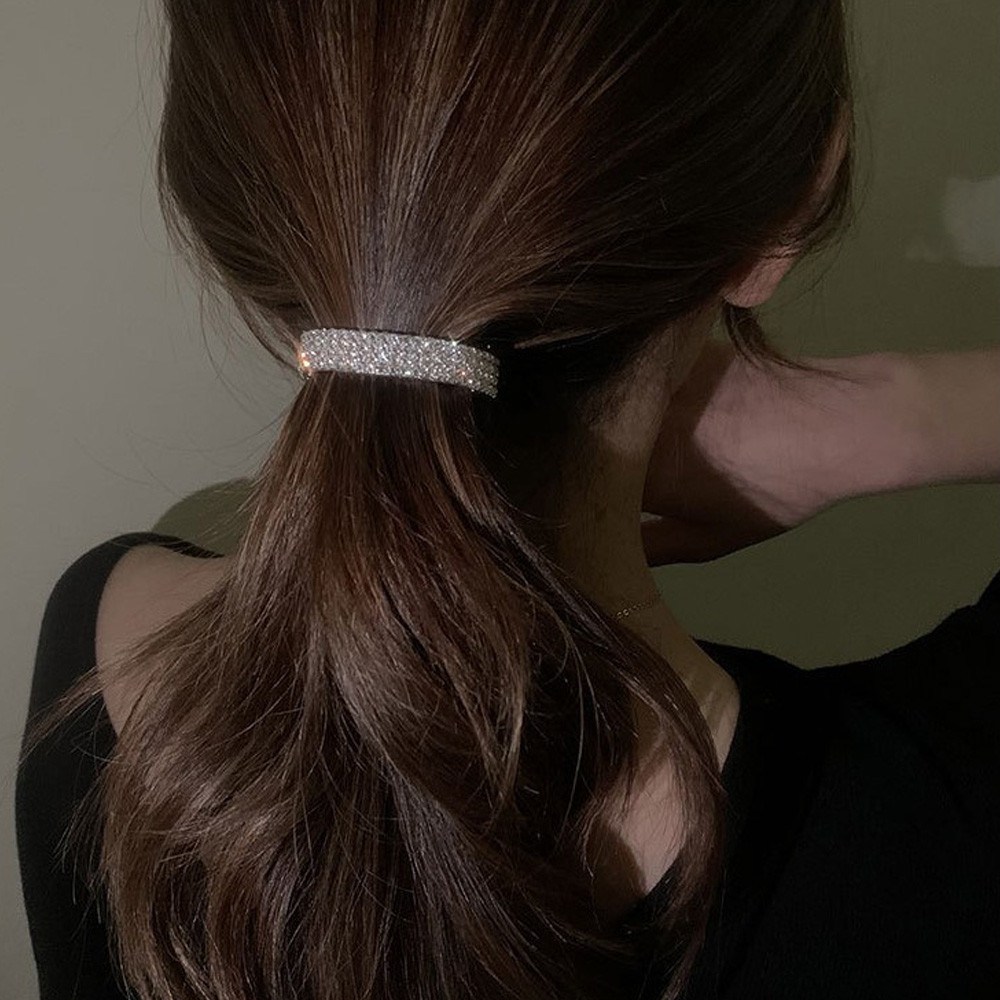 1/2구성 반원 큐빅 포인트핀 블링블링 자동핀 헤어핀 반달 반묶음 포니테일 머리핀 6,900원