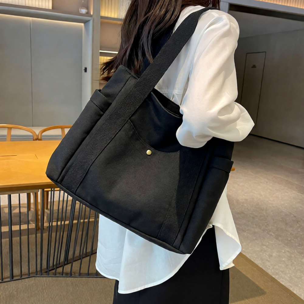 스마일리 데일리 캔버스 에코백 숄더백 수납 학생 직장인 보조 가방 13,900원