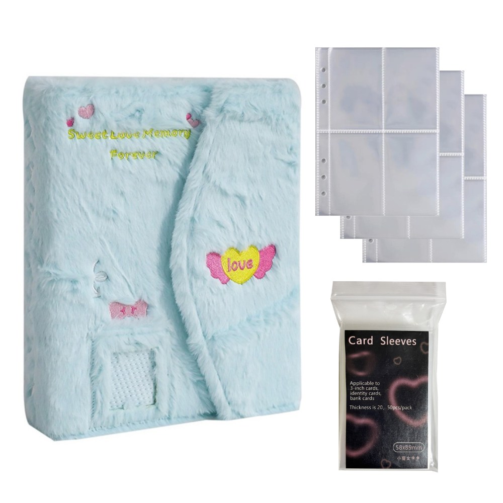 보라팬시 6공 털 포카바인더 (4칸 양면속지 30장 카드슬리브 포함) 10,900원