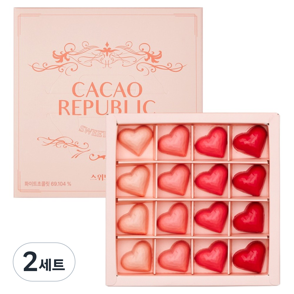 카카오리퍼블릭 스위트하트 수제초콜릿 4종 x 4p 선물세트 180g 44,000원