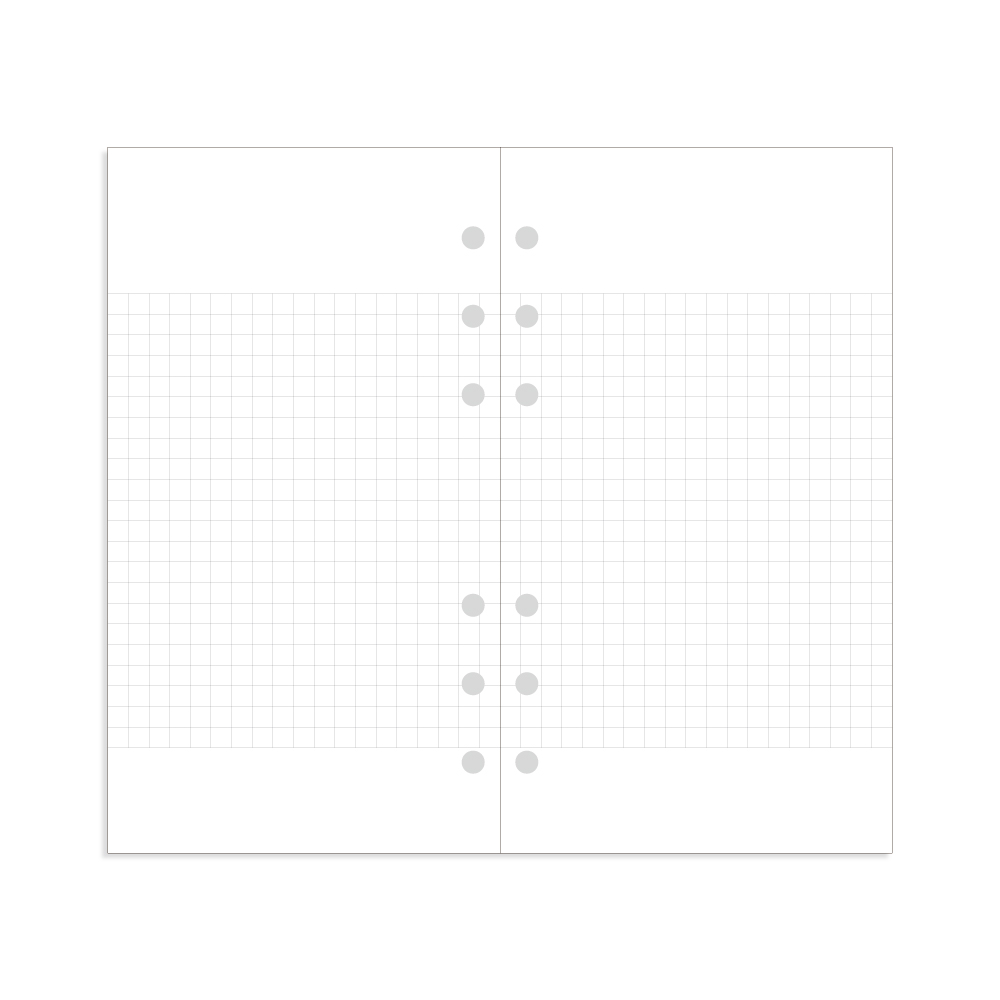 데이스테이션 A6 B6 6공 바인더 속지 그리드 라인 도트 리필 5,500원