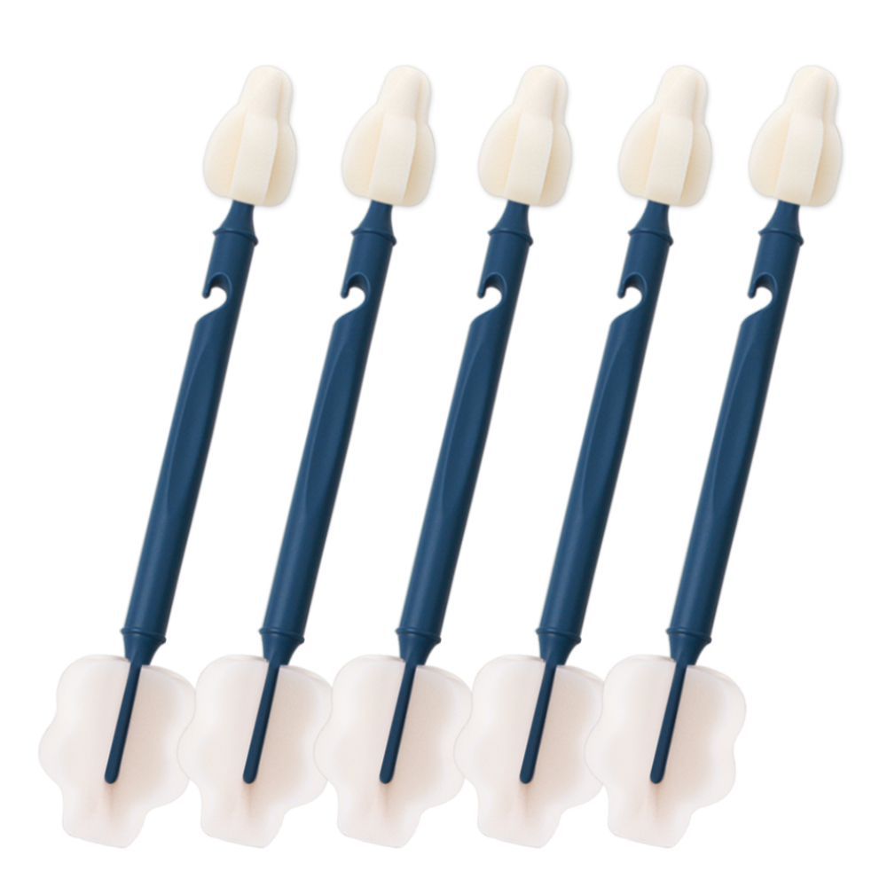 하이비 젖병 젖꼭지 세척솔 몽글이 듀얼와이드솔 5P, 클래식네이비, 1세트 18,900원