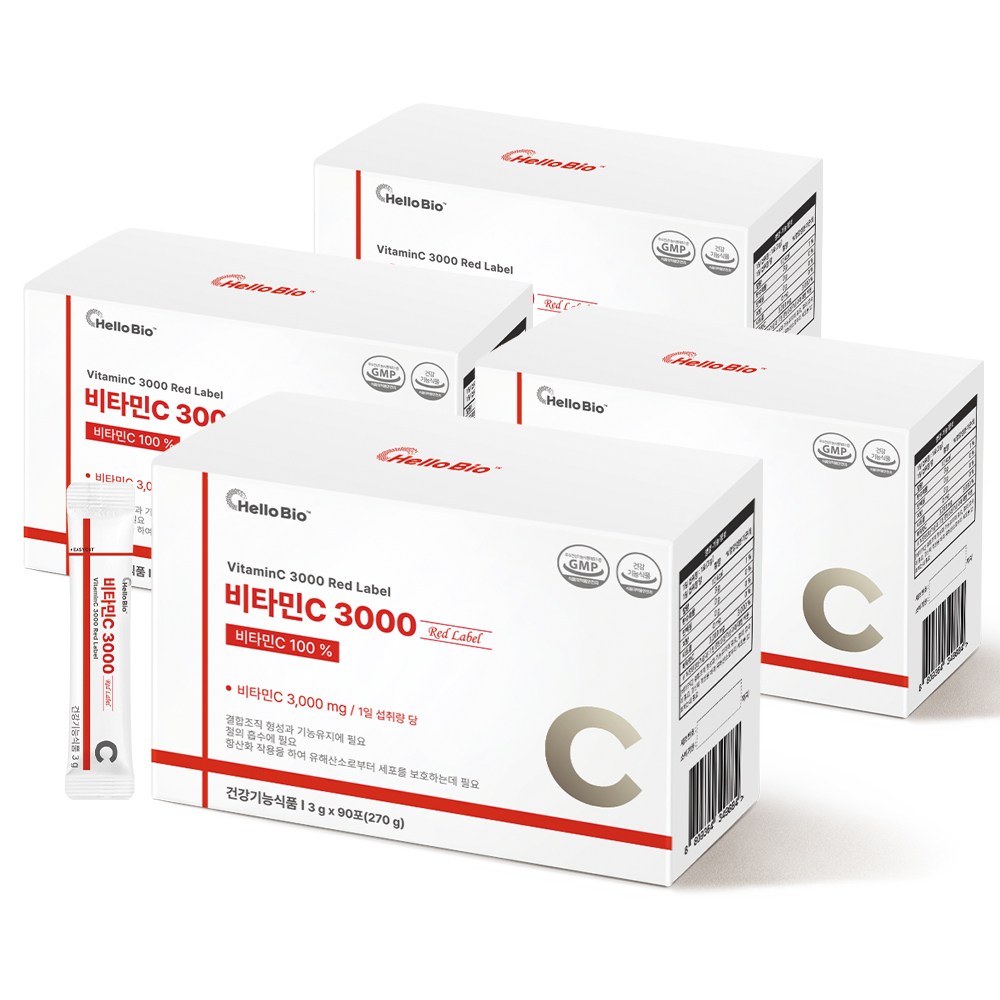 헬로바이오 맥스 비타민C 3000 레드라벨, 4개, 270g 58,730원